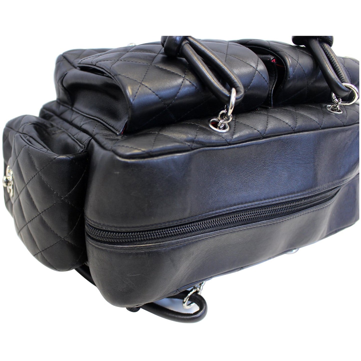 CHANEL Black Quilted Leather Ligne Cambon Reporter Shoulder Bag