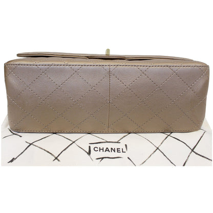 CHANEL Reissue Mademoiselle Lock Calfskin Leather Shoulder Bag Beige