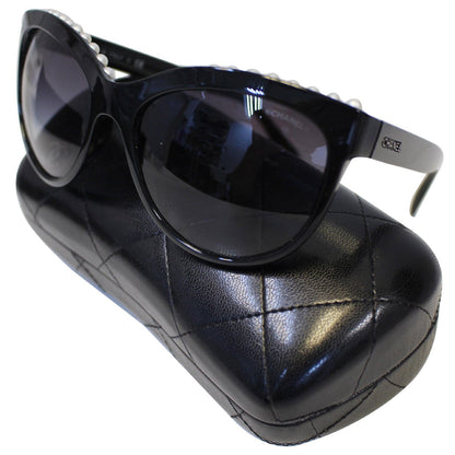 CHANEL Pearl Butterfly Sunglasses Black 6040-H