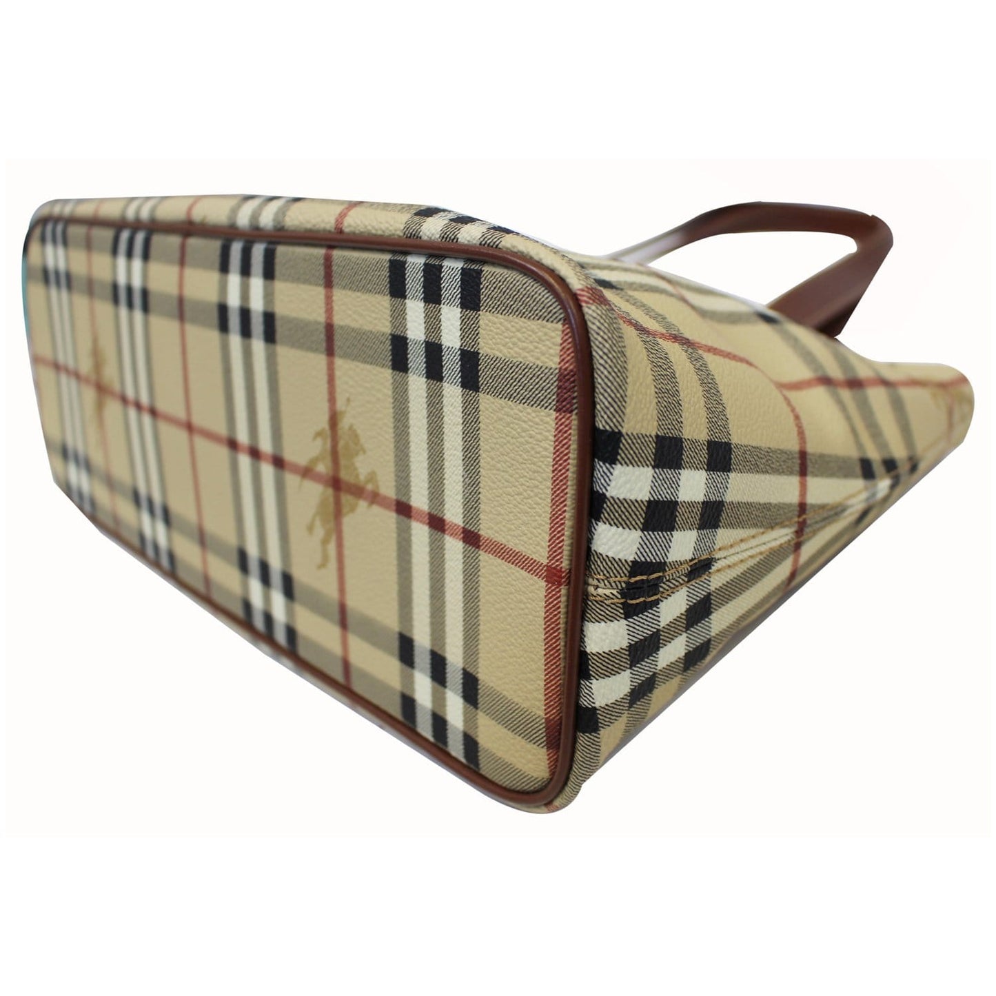 BURBERRY Haymarket Check Canvas Tote Bag Multicolor