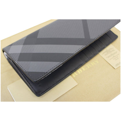 BURBERRY London Check and Leather Continental Wallet
