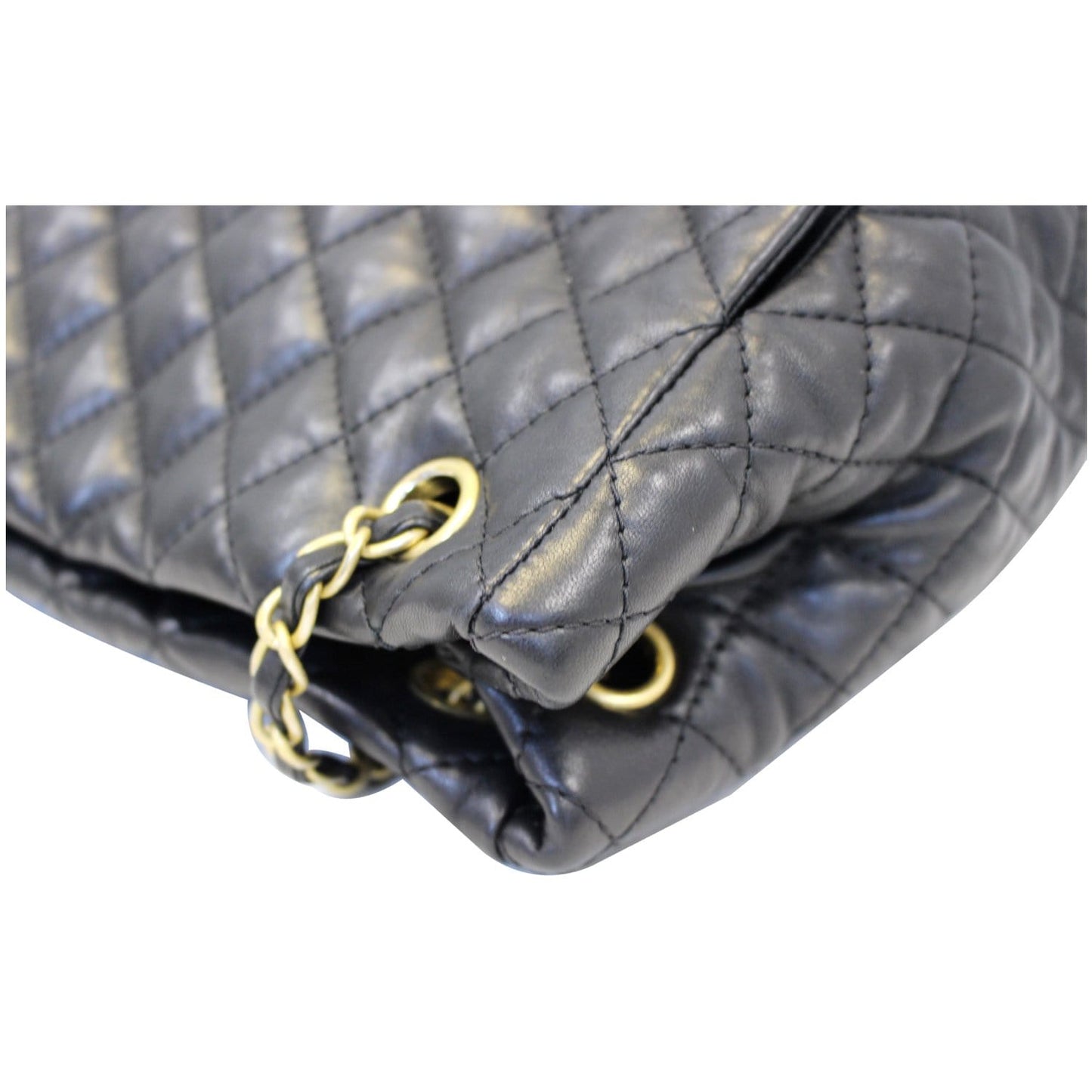 CHANEL Large Shopping Flap Shoulder Bag Black