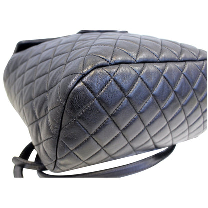 CHANEL Urban Spirit Lambskin Leather Backpack Bag Black