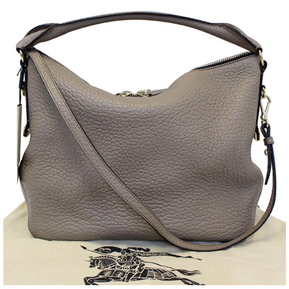 BURBERRY Ledbury Grain Leather Hobo Shoulder Bag
