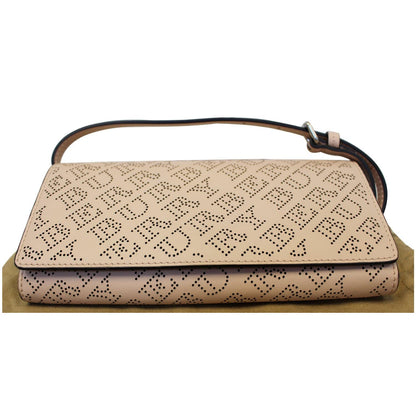 BURBERRY Hampshire Perforated Leather Crossbody Bag