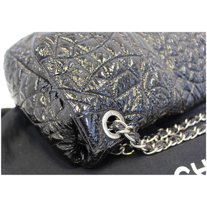 CHANEL Quilted Pattern Jumbo Single Flap Bag Black
