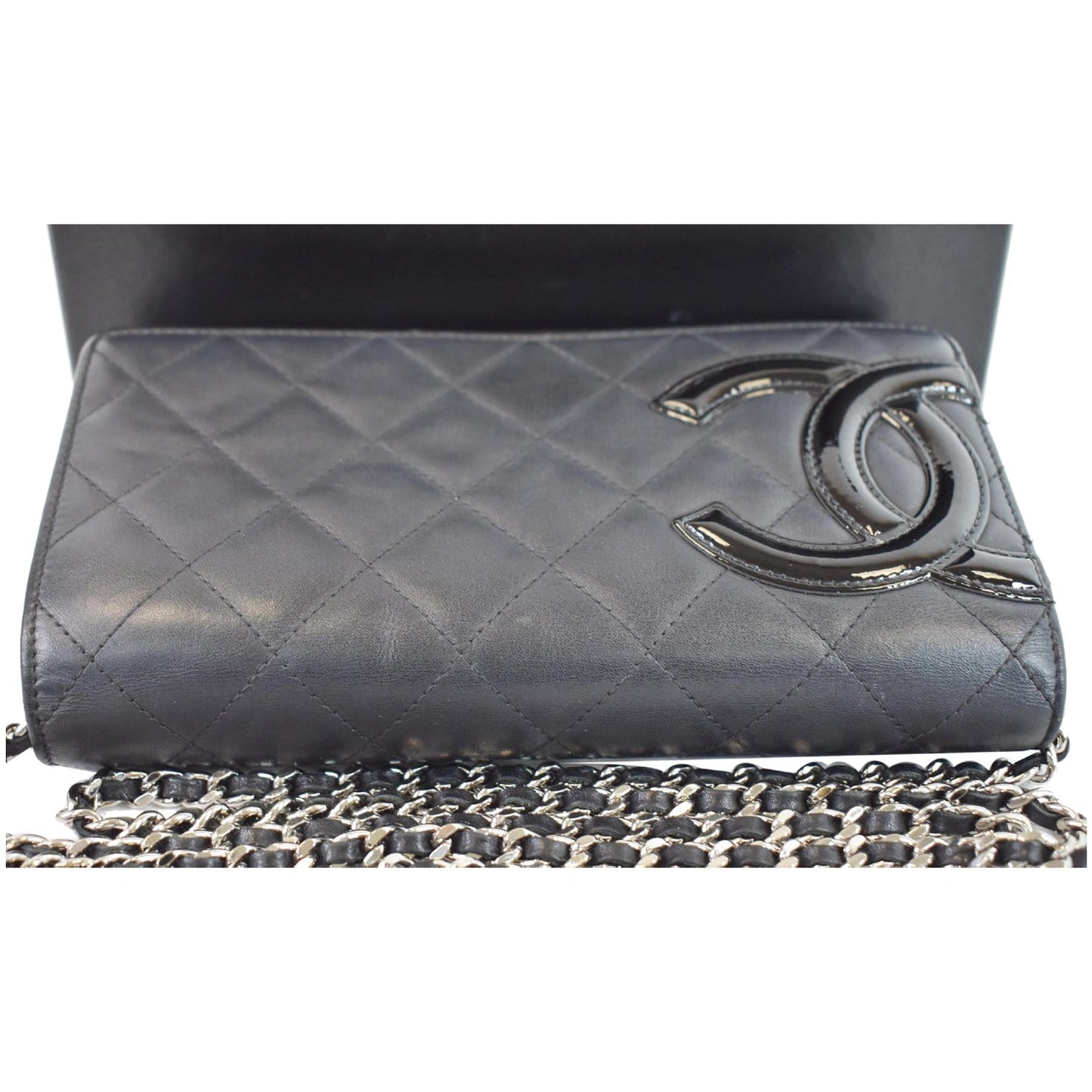 CHANEL Cambon Ligne Quilted Leather WOC Clutch Bag Black- Sold