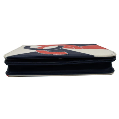 CHANEL Tassel Patchwork Leather Wallet On Chain Multicolor