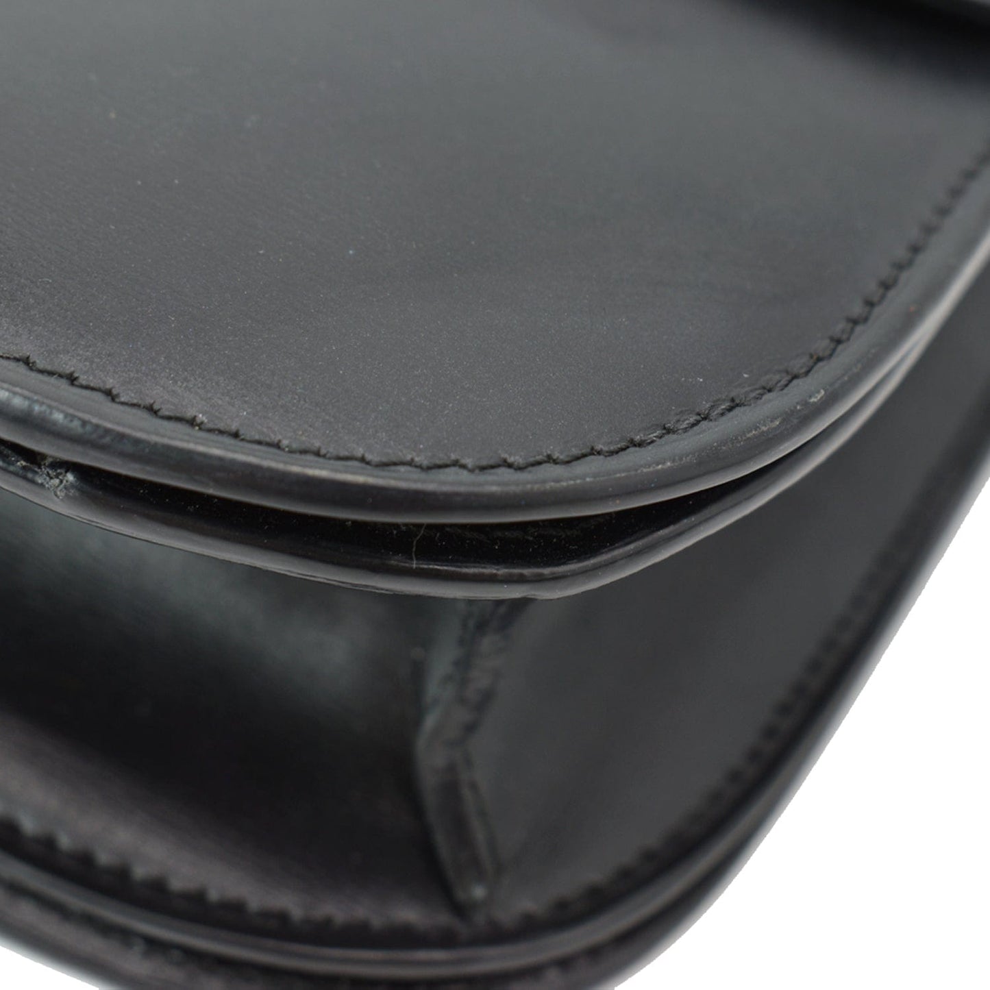 CELINE Classic Box Medium Calfskin Leather Crossbody Bag Black