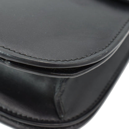 CELINE Classic Box Medium Calfskin Leather Crossbody Bag Black