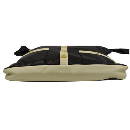 CHANEL Girl Large Lambskin Shoulder Bag Beige/Black
