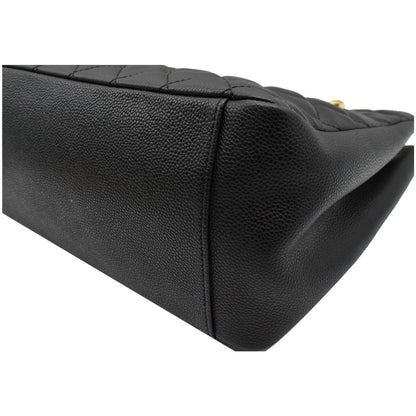 CHANEL Grand Shopping GST Caviar Leather Tote Bag Black