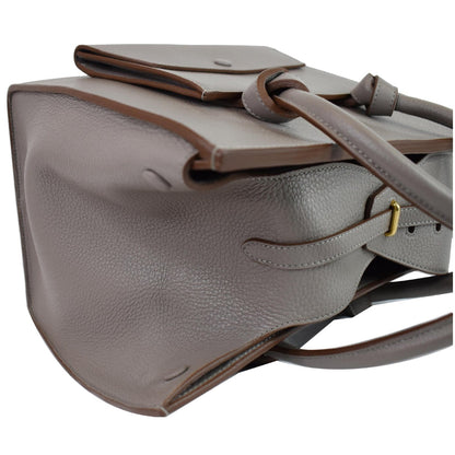 CELINE Tie Knot Mini Leather Tote Bag Grey