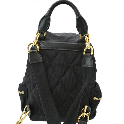 BURBERRY Technical Rucksack Nylon Backpack Bag Black