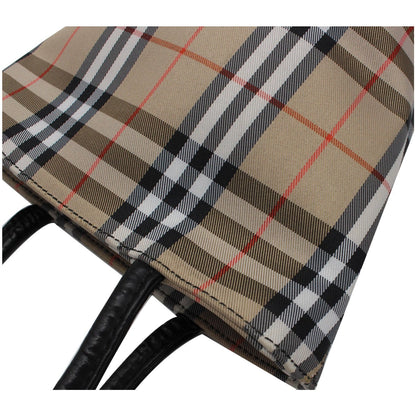 BURBERRY Mini Nova Check Canvas Tote Bag Beige