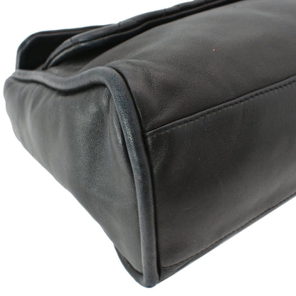 CHANEL Double Foldover Twist Closure Smooth Lambskin Tote Bag Black