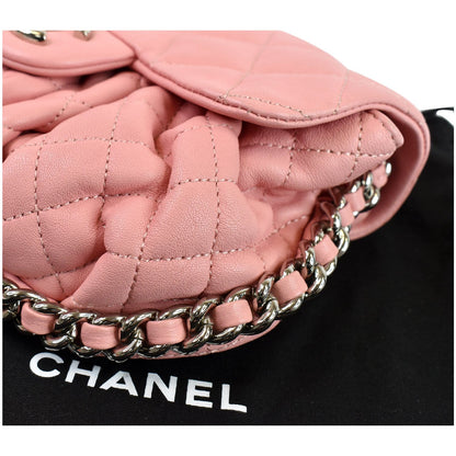 Chanel Chain Around Messenger Calfskin Crossbody Bag Pink