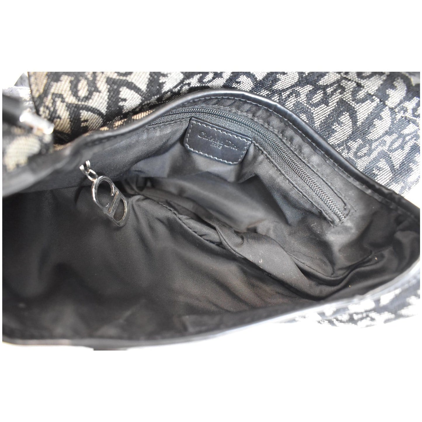 CHRISTIAN DIOR Saddle Oblique Jacquard Shoulder Bag Black - 15% OFF