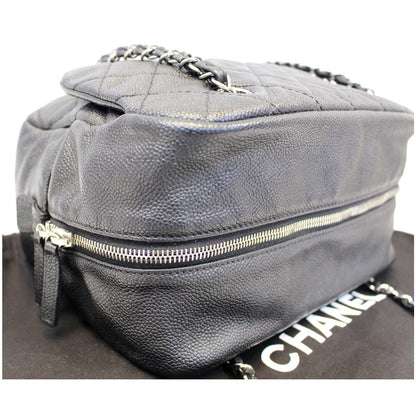 CHANEL Camera Case Quilted Caviar Leather Medium Flap Shoulder Bag