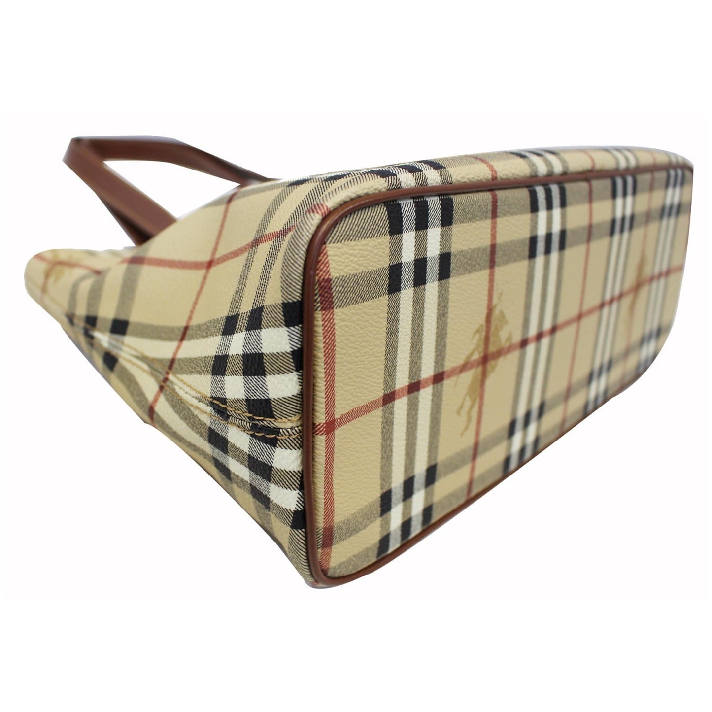 BURBERRY Haymarket Check Canvas Tote Bag Multicolor