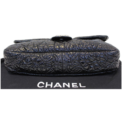 CHANEL Quilted Pattern Jumbo Single Flap Bag Black