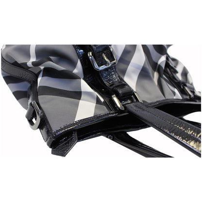 BURBERRY Lowry Medium Beat Check Nylon Tote Bag Black