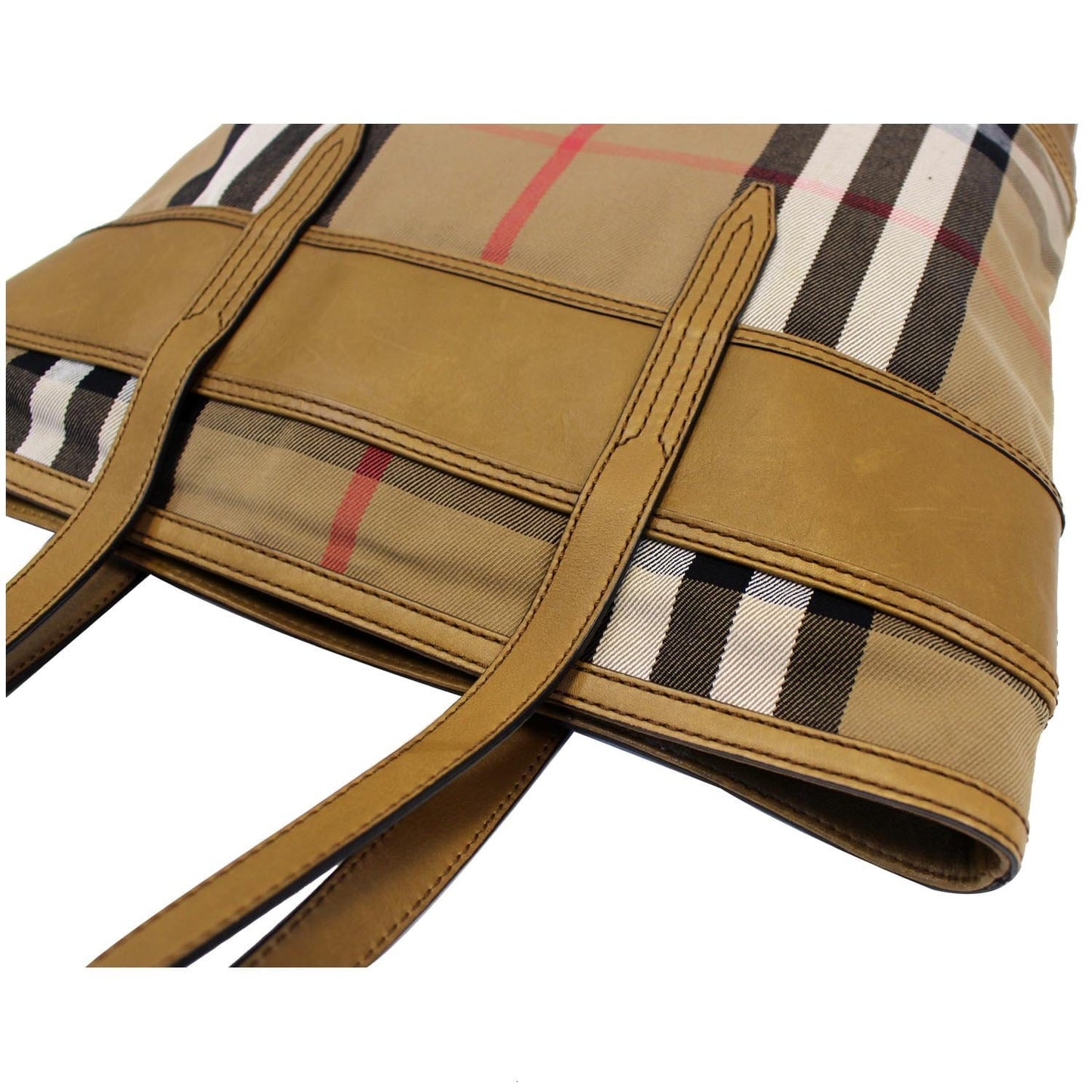 BURBERRY Vintage House Check Webbing Medium Marlow Tote Bag
