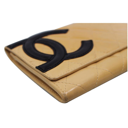 CHANEL Cambon Flap Calfskin Quilted Wallet Beige - 15% OFF