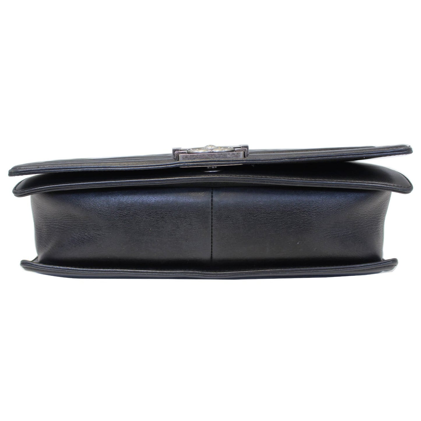 CHANEL Large Boy Flap Calfskin Quilted Leather Shoulder Bag Black