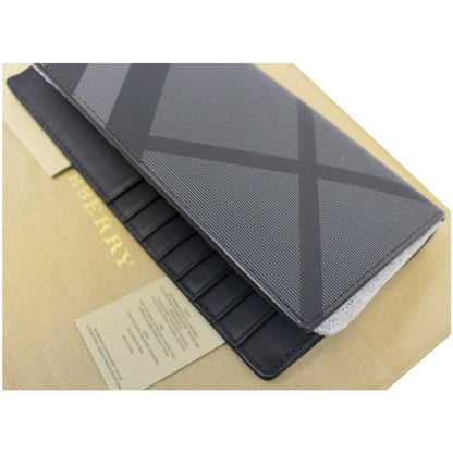 BURBERRY London Check and Leather Continental Wallet