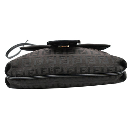 FENDI Vintage Zucca FF Canvas Crossbody Bag Brown