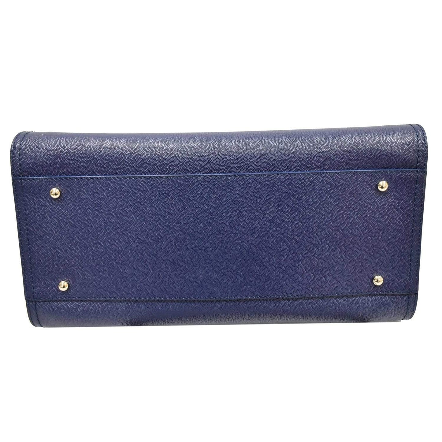 CHANEL Deauville Studded Caviar Tote Shoulder Bag Blue