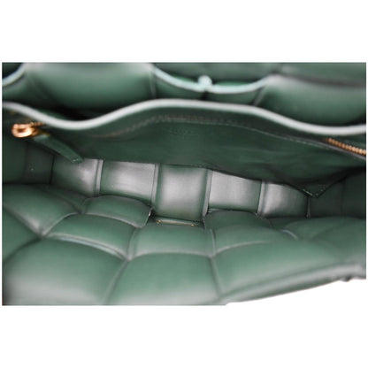 BOTTEGA VENETA Padded Cassette Leather Crossbody Bag Dark Green