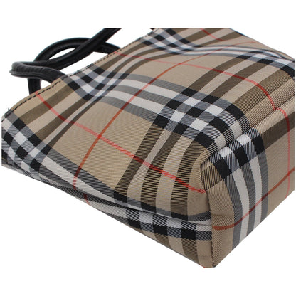BURBERRY Mini Nova Check Canvas Tote Bag Beige