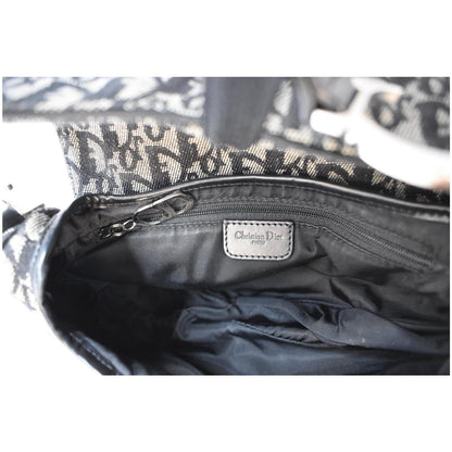CHRISTIAN DIOR Saddle Oblique Jacquard Shoulder Bag Black - 15% OFF