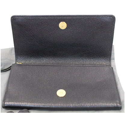 BALENCIAGA Classic Metallic Edge Continental Zip Around Wallet Black - 25% OFF