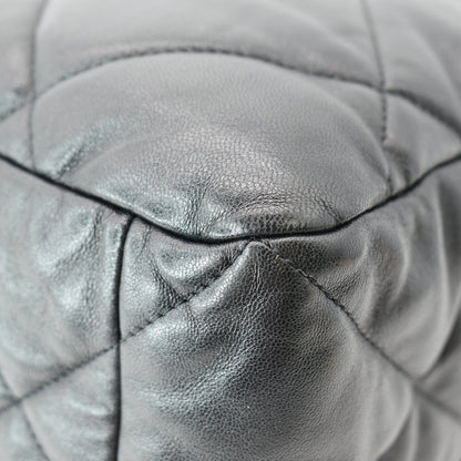 CHANEL 19 Large Flap Quilted Lambskin Leather Shoulder Bag Black