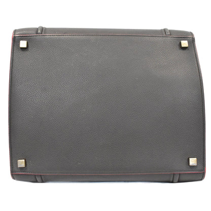 CELINE Luggage Phantom Medium Leather Tote Bag Black