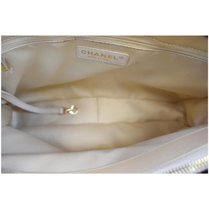 CHANEL Grand Shopping GST Caviar Leather Tote Bag Beige