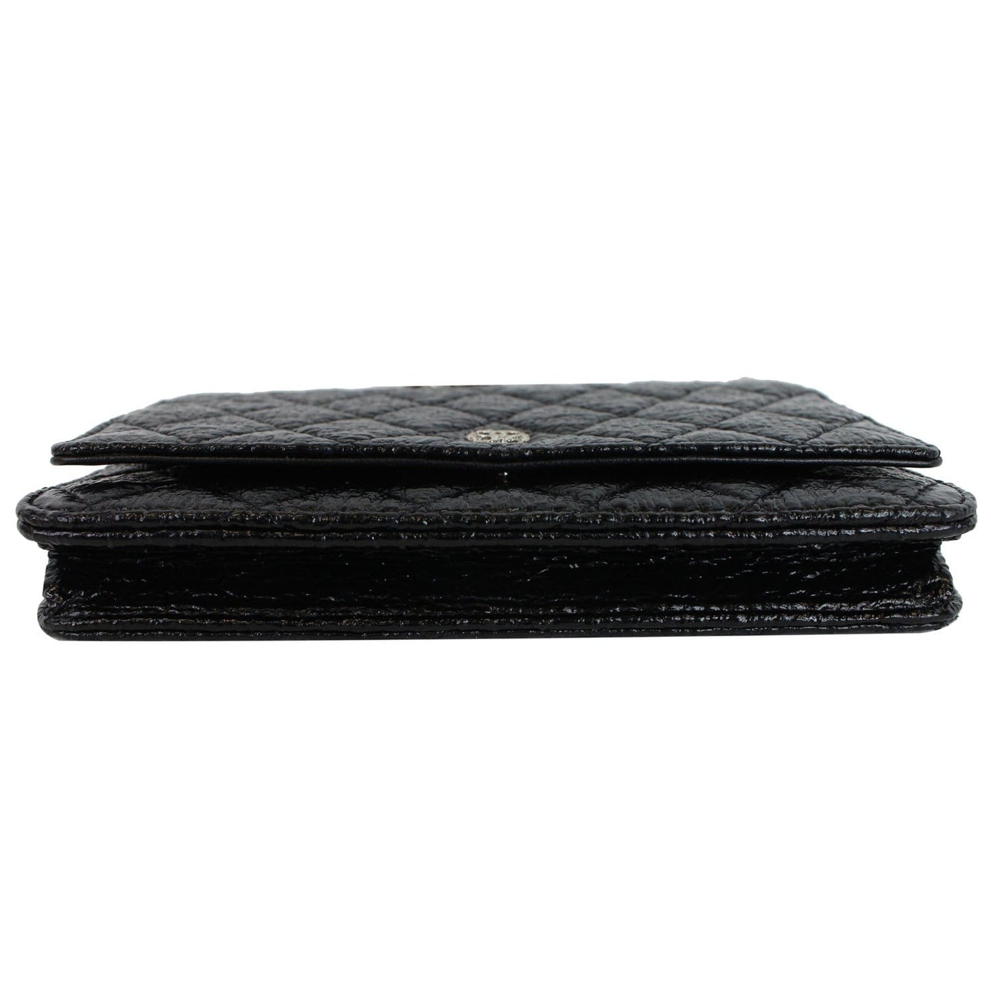 CHANEL CC Aged Lambskin Wallet on Chain WOC Crossbody Bag Black