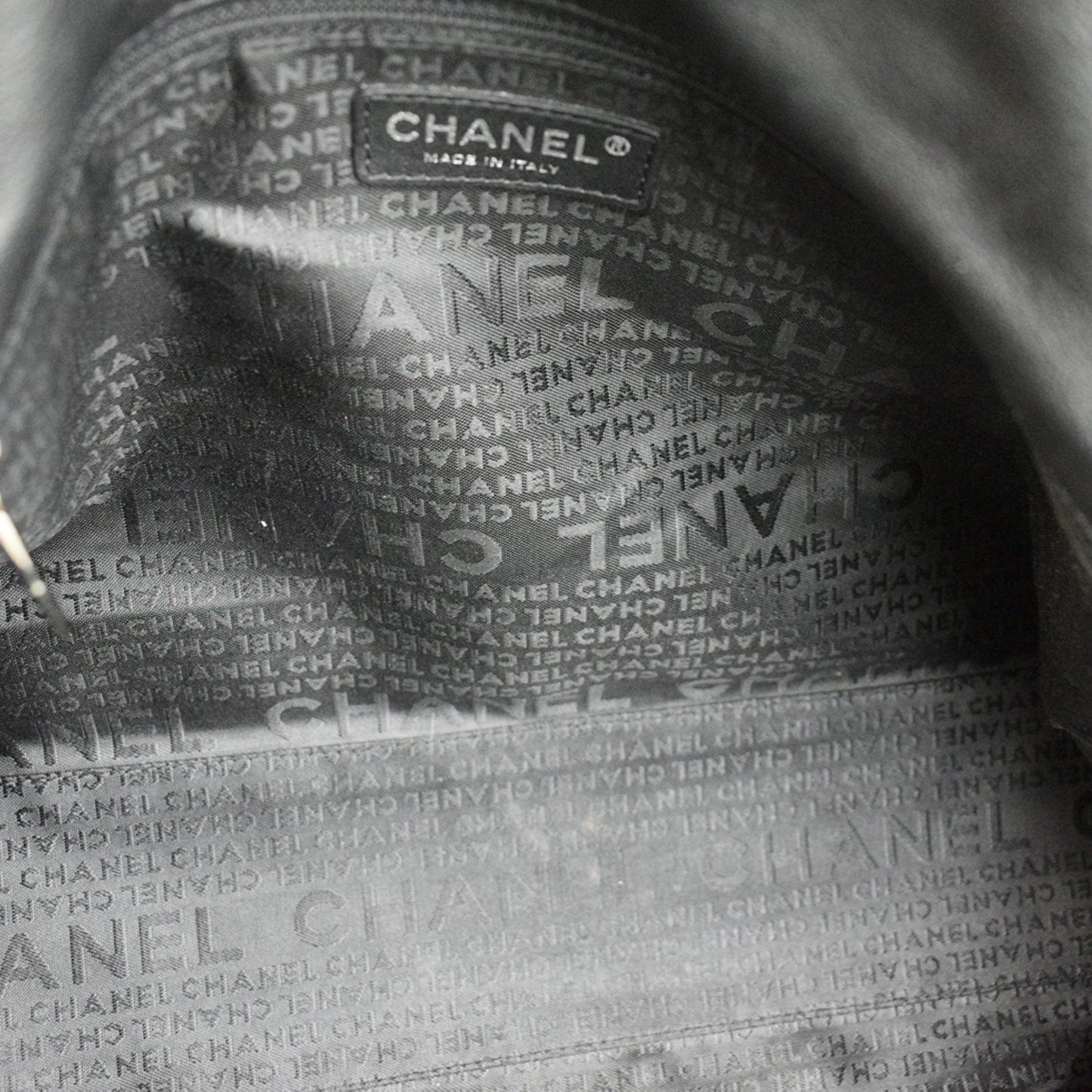 CHANEL Double Foldover Twist Closure Smooth Lambskin Tote Bag Black