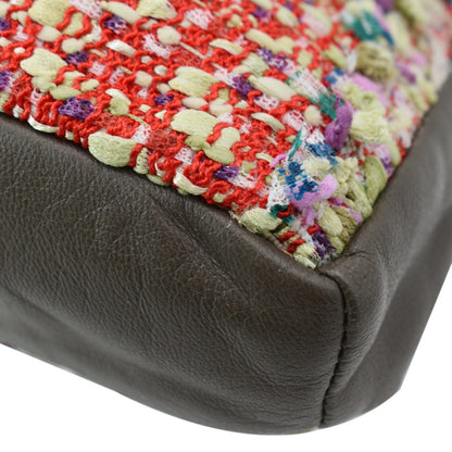 CHANEL Tweed Girl Large Leather Shoulder Bag Multicolor