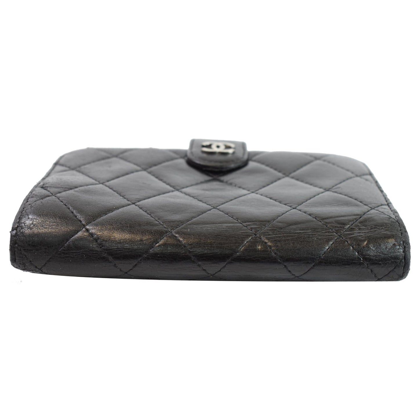 CHANEL CC Lambskin Leather Bifold Wallet Black