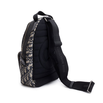 Cristian Dior Oblique Jacquard Mini Rider Sling Bag