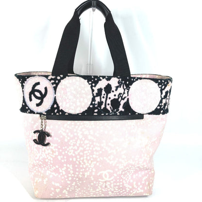 CHANEL Shoulder Bag cotton pink High Summer Pile Large CC COCO Mark