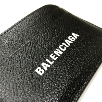 BALENCIAGA Card Case 593812 leather black logo