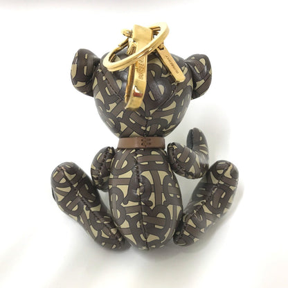 BURBERRY key ring leather Brown Total logo TB Thomas Bear