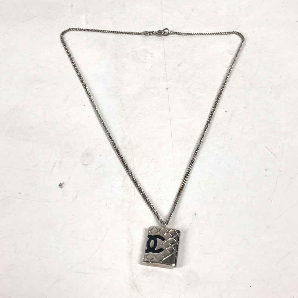 CHANEL Necklace metal Silver 05A Cambon Line CC COCO Mark Women