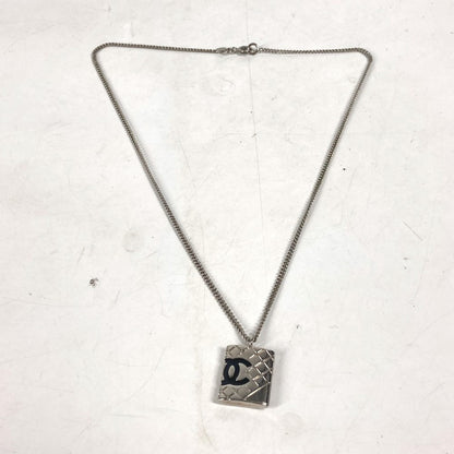 CHANEL Necklace metal Silver 05A Cambon Line CC COCO Mark Women