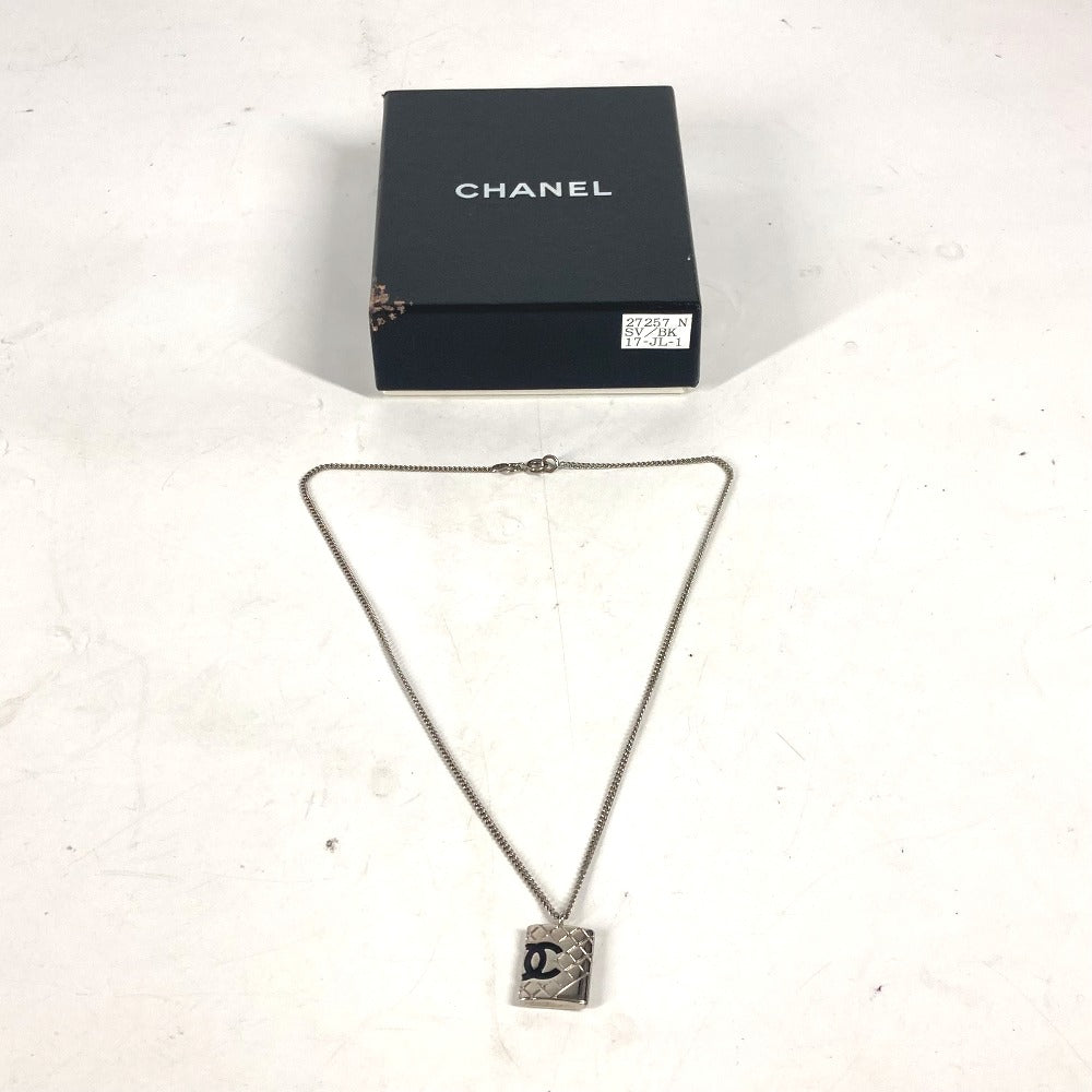 CHANEL Necklace metal Silver 05A Cambon Line CC COCO Mark Women